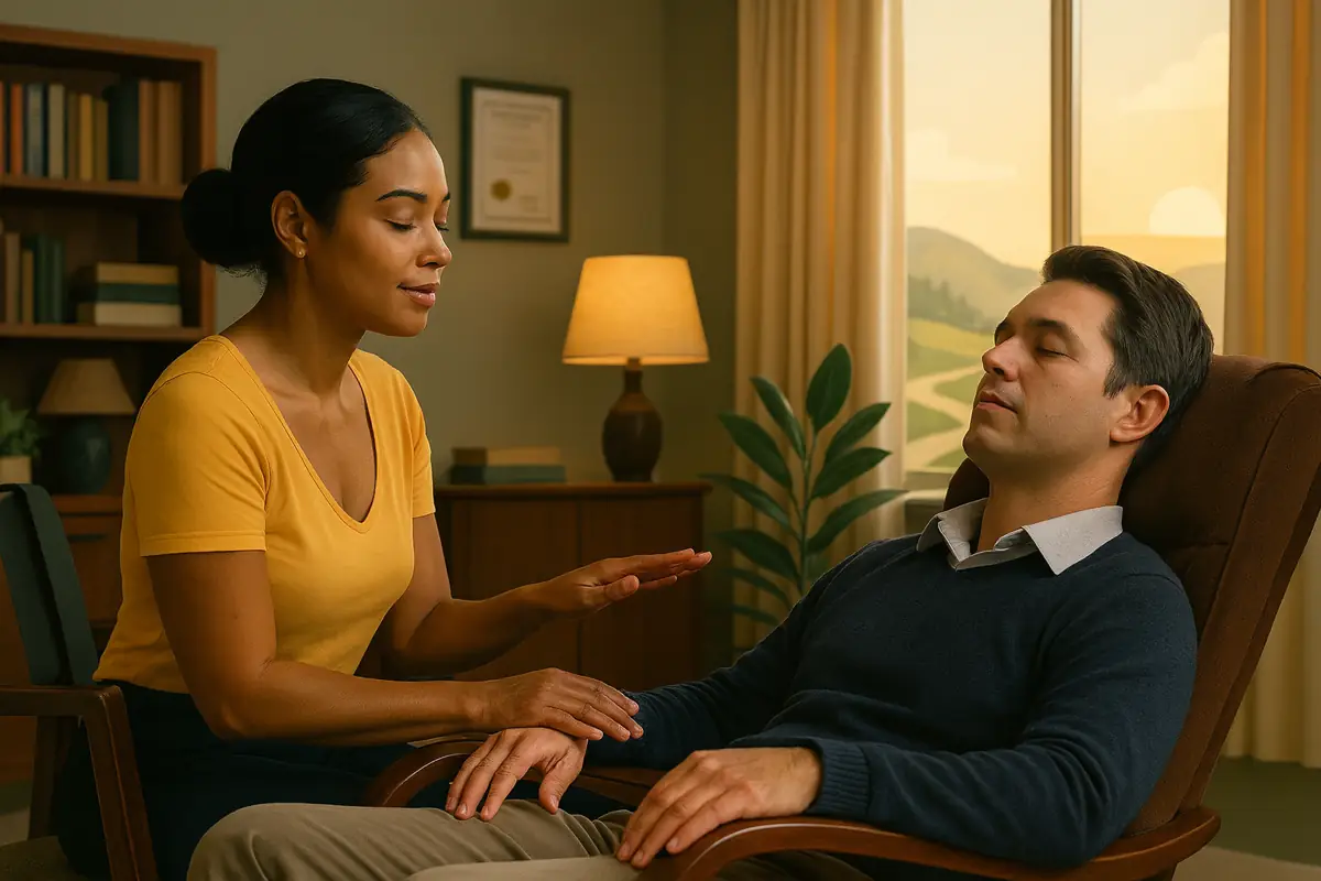 Clinical hypnotherapy session